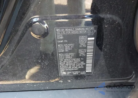 2017 Nissan Rogue Sv from USA, damaged, VIN KNMAT2MT4HP603287